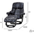 Recliner with Footstool Crown Black Leather